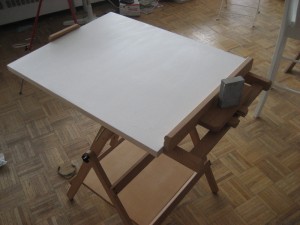 apply many layers of artist grade gesso, sand between layers